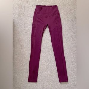 Lululemon women’s leggings size 4, maroon wine color